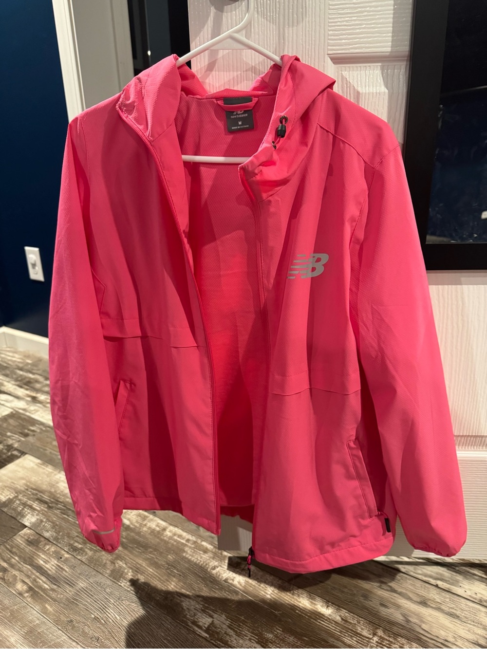 New Balance Hot Pink Hooded Windbreaker Jacket